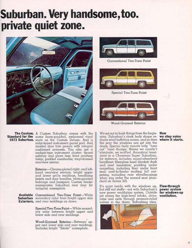 1973 Chevrolet Suburban Brochure Page 11